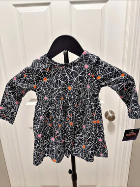 Halloween Dress 210 in Black & Pink Baby 18M NWT